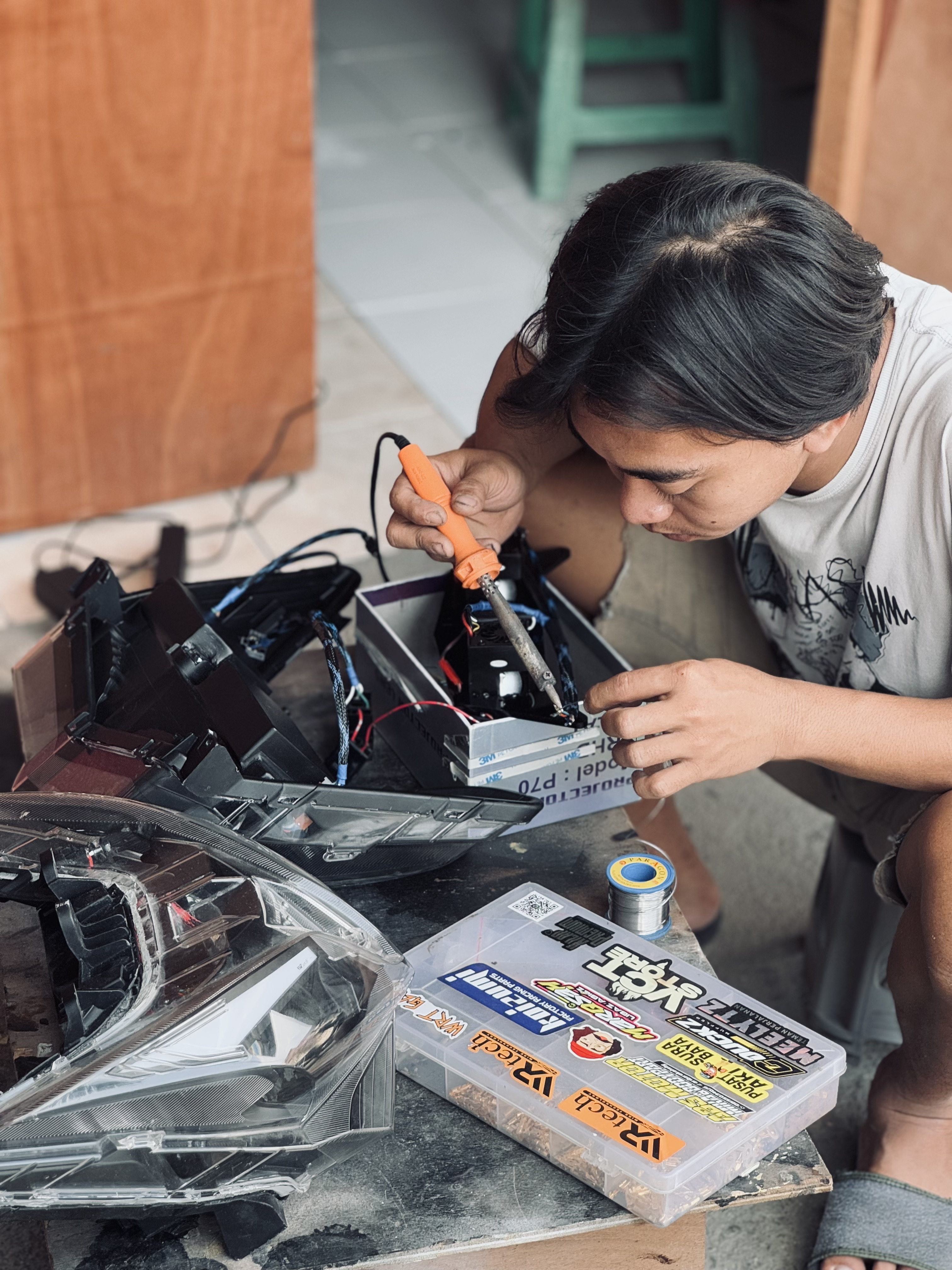 Custom Lazy Eyes motor hasil karya WRT Garage